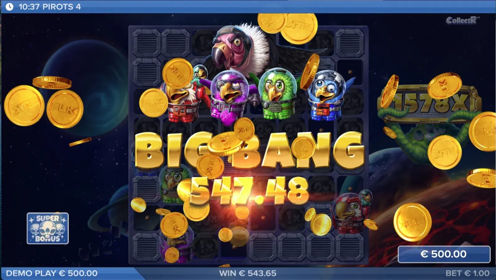 Ecran Big Bang Win Pirots 4 Lost in Space