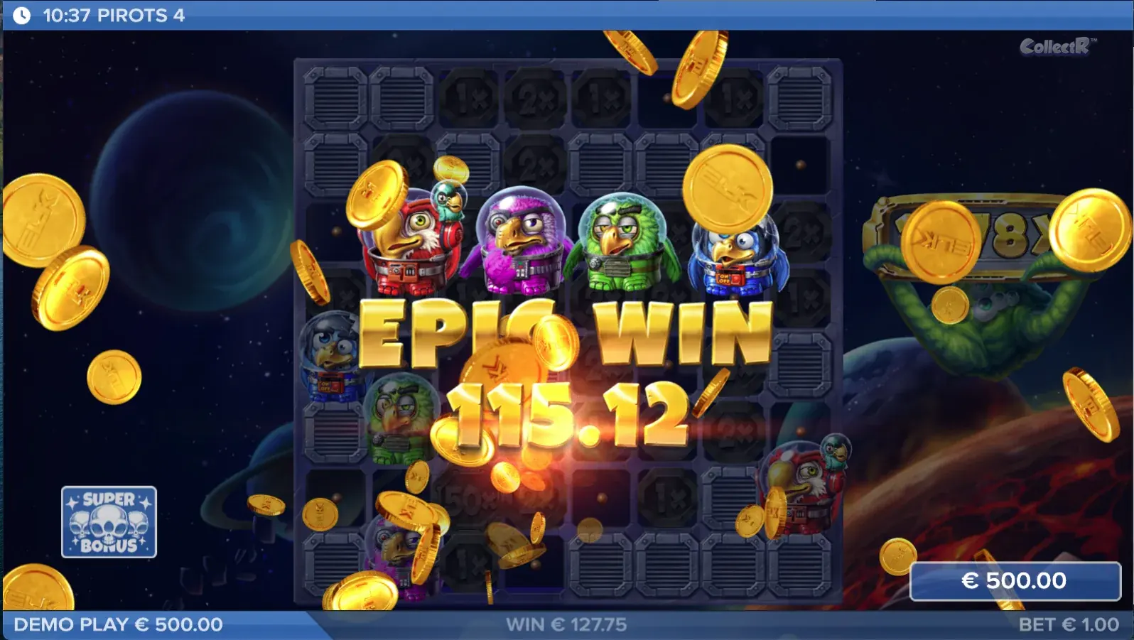 Ecran Epic Win Pirots 4 Lost in Space