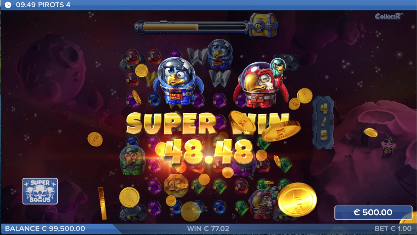 Ecran Super Win Pirots 4 Lost in Space